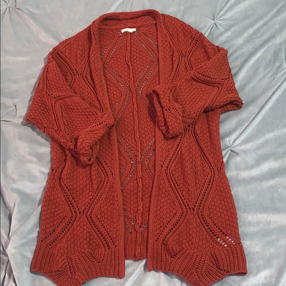 Orange Cardigan - Perfect for the Fall!